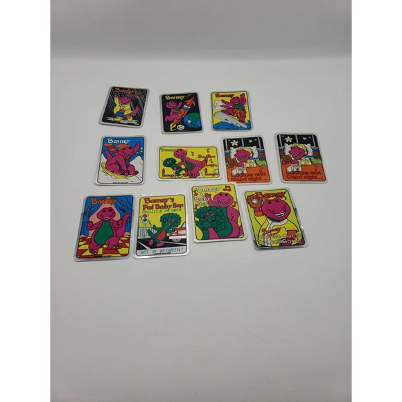 barney | Office | Vintage Stickers Lot Of Barney Foil Mylar Vending ...